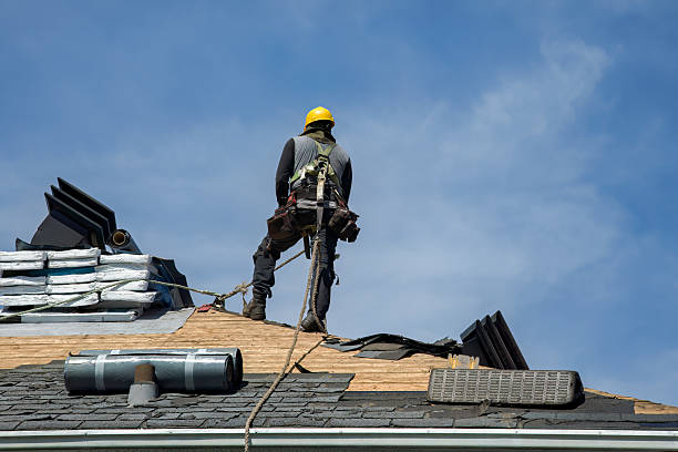 Professional Gutter Installation technician working in Mitchells, VA